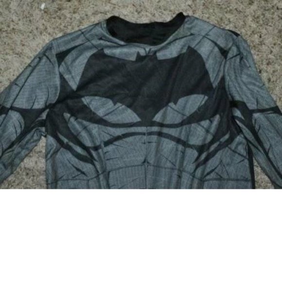Batman Halloween Costume 4/6 Jumpsuit w/ Boot Tops 4 Pc Boys Justice League - Picture 3 of 7